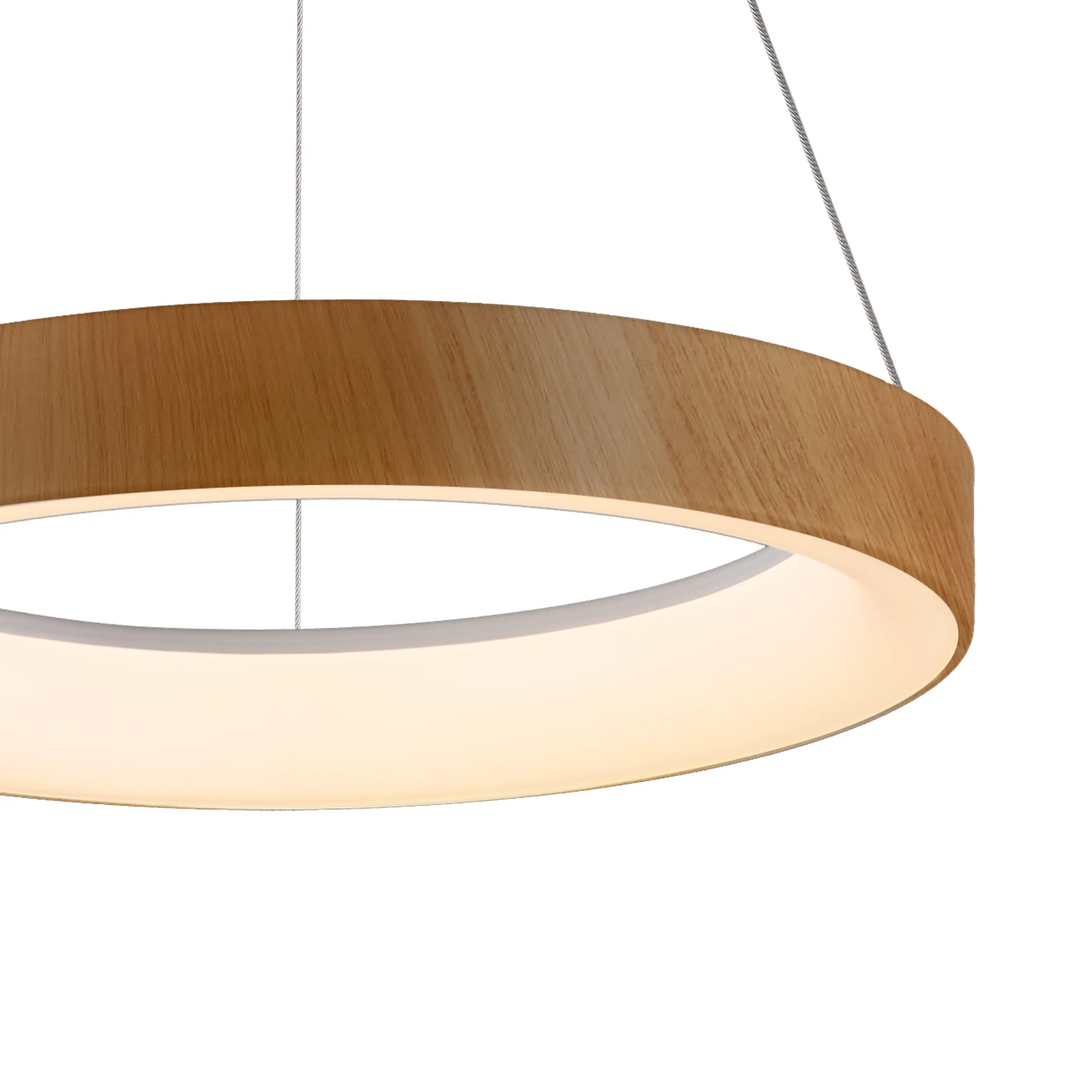 Niseko II Ring Pendant 38cm 30W LED Wood M8628  Mantra Niseko II Wood